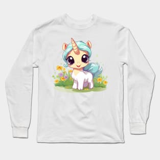 Yellow Unicorn Long Sleeve T-Shirt